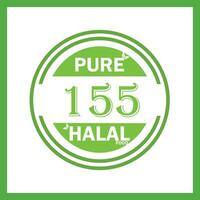 Projeto com halal folha Projeto 155 vetor