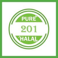 Projeto com halal folha Projeto 201 vetor