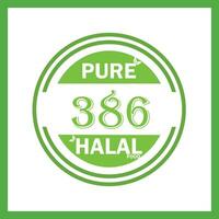Projeto com halal folha Projeto 386 vetor