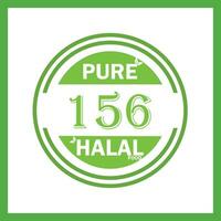 Projeto com halal folha Projeto 156 vetor
