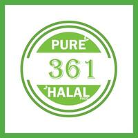 Projeto com halal folha Projeto 361 vetor