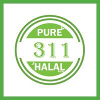 Projeto com halal folha Projeto 311 vetor