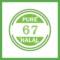 Projeto com halal folha Projeto 67 vetor