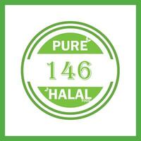 Projeto com halal folha Projeto 146 vetor