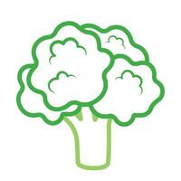 brócolis linha vegetal logotipo ícone vetor ilustração