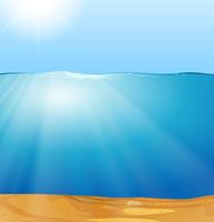 Um raio de sol por debaixo d&#39;água vetor