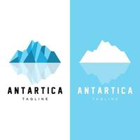 iceberg logotipo, Antártica logotipo projeto, simples natureza panorama vetor ilustração modelo