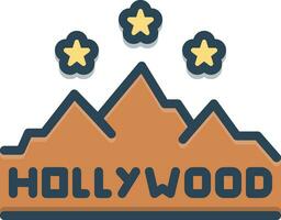 cor ícone para hollywood vetor