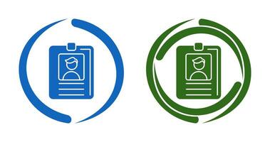 ícone de vetor de cartão de identificação