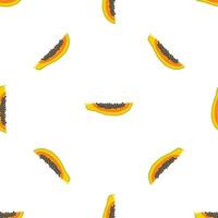 ilustração no tema grande papaia colorida sem costura vetor