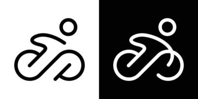 infinidade bicicleta ícone linha abstrato vetor ilustração