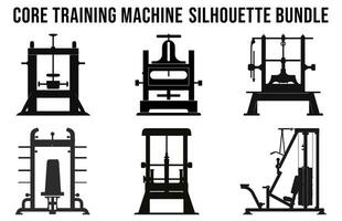 livre Academia máquina silhuetas vetor pacote, ginástica elemento máquina ilustração agrupar