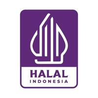 halal Indonésia logotipo Novo branding. indonésio halal logotipo Reformulação vetor