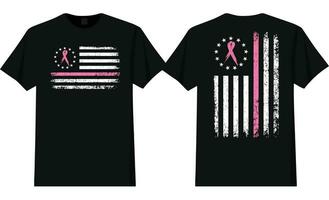 betsy Ross seio Câncer consciência bandeira camiseta Projeto vetor