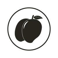 manga fruta logotipo vetor