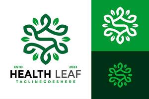 carta s saúde folha logotipo Projeto vetor símbolo ícone ilustração