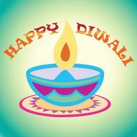 vetor ilustração do diwali celebração com decorativo colorida Projeto definir.