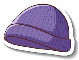 um modelo de adesivo com um gorro roxo isolado vetor