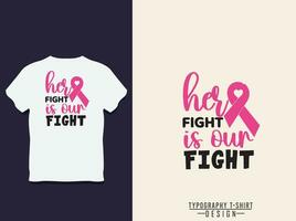 internacional dia contra seio Câncer tipografia t camisa Projeto vetor