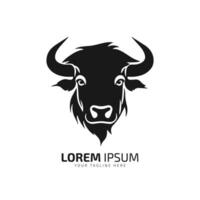 mínimo e abstrato logotipo do boi ícone touro vetor silhueta isolado Projeto