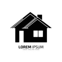 mínimo e abstrato logotipo do casa ícone casa vetor silhueta isolado modelo