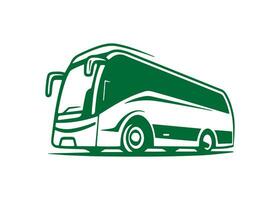 mínimo e abstrato logotipo do ônibus ícone escola ônibus vetor silhueta isolado Projeto verde ônibus