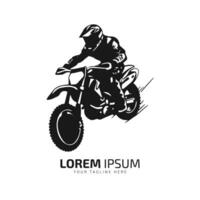 mínimo e abstrato logotipo do sujeira bicicleta ícone lama bicicleta vetor silhueta isolado Projeto motocross bicicleta corrida bicicleta