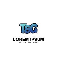 vetor de design de logotipo inicial tg