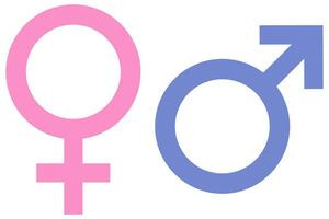 vetor ilustração do gênero símbolos. ícones e símbolos para masculino e fêmea.