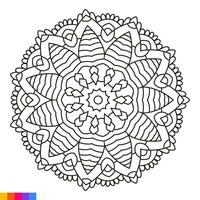 mandala arte para coloração livro. limpar \ limpo decorativo volta ornamento. oriental padrão, vetor ilustração coloração livro página. circular padronizar dentro Formato do mandala para hena, mehndi, tatuagem, decoração.