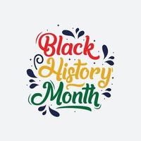 modelo de design das celebrações do mês da história negra. vetor