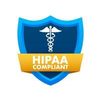 hipaa compatível. marca de verificação ícone. vetor Projeto. logotipo símbolo. vetor estoque ilustração.