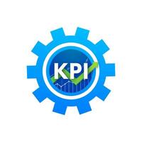 kpi chave desempenho indicador. medição, otimização, estratégia vetor estoque ilustração
