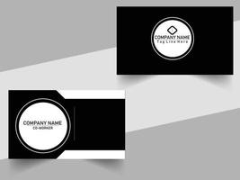 design de cartão de visita preto e branco vetor