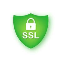 seguro Internet conexão ssl ícone. ssl seguro guarda. vetor estoque ilustração