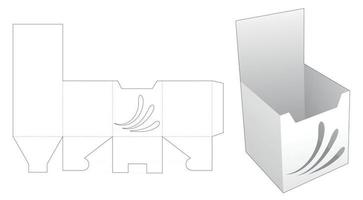 modelo de corte de molde para caixa de embalagem vetor