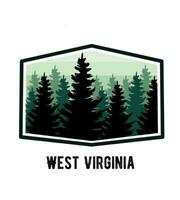 vetor do oeste Virgínia floresta perfeito para imprimir, vestuário projeto, etc