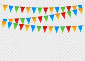 aniversário festa convite bandeiras. conjunto do bandeira guirlandas. vetor ilustração.