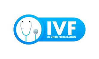 dentro vitro fertilização. ivf tratamento. vetor ilustração