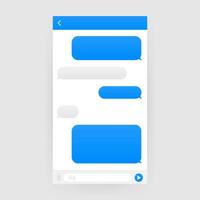 bate-papo interface inscrição com diálogo janela. limpar \ limpo Móvel ui Projeto conceito. SMS mensageiro. vetor estoque ilustração.