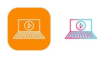 ícone de vetor de vídeo de reprodução exclusivo