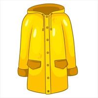 capa de chuva amarela. roupas de outono. vetor