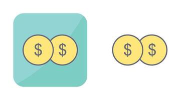 ícone de vetor de moedas exclusivo