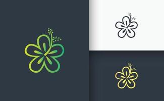 modelo de design de logotipo da natureza da flor vetor