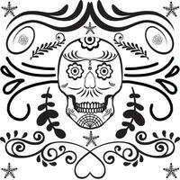 dia do a morto. de los muertos mexicano feriado Projeto elementos para poster, cumprimento cartão, bandeira. vetor ilustração. imprimir