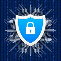 cyber segurança vetor logotipo com escudo e Verifica marca. segurança escudo conceito. Internet segurança. vetor ilustração