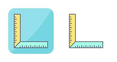 ícone de vetor de régua quadrada