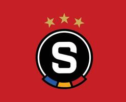 ac sparta Praga clube símbolo logotipo tcheco república liga futebol abstrato Projeto vetor ilustração com vermelho fundo