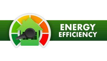 verde energia eficiência. vetor logotipo. gráfico conceito. verde energia fundo.