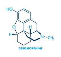 desomorfina químico Fórmula. desomorfina químico molecular estrutura. vetor